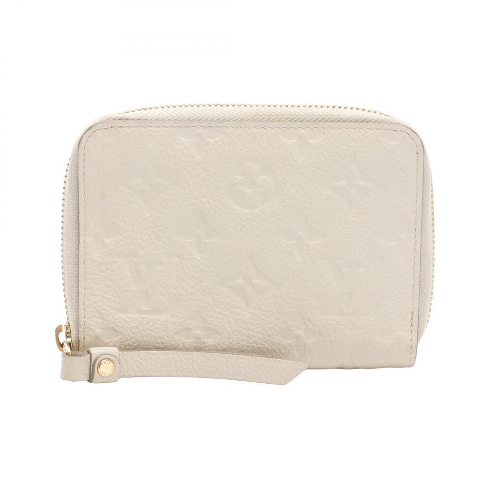 Louis Vuitton Portefeuille Secret Round Wallet Leather Monogram Empreinte White